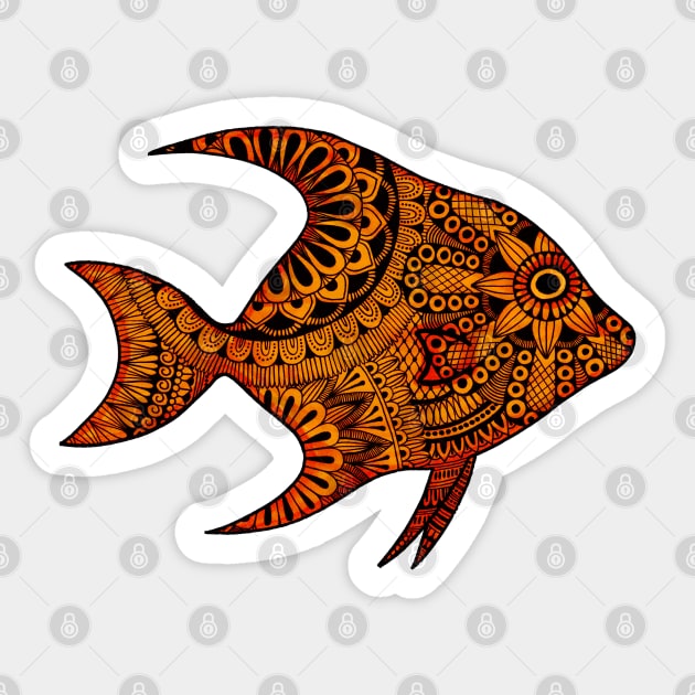 Fish (Orange) Sticker by calenbundalas